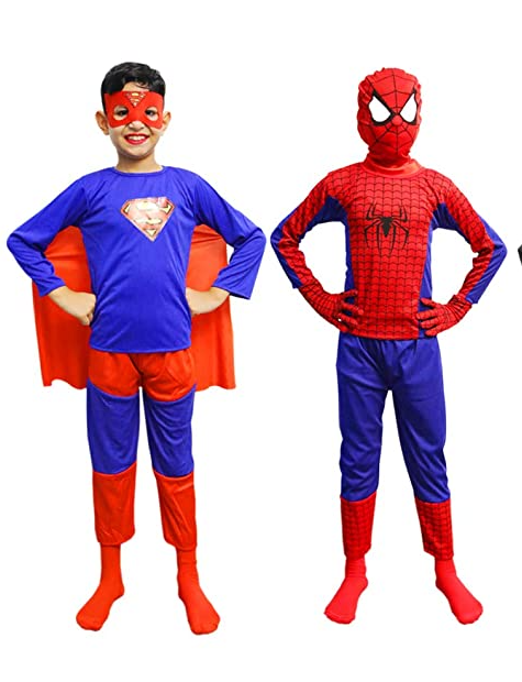 Spiderman & Superman Costume For Kids
