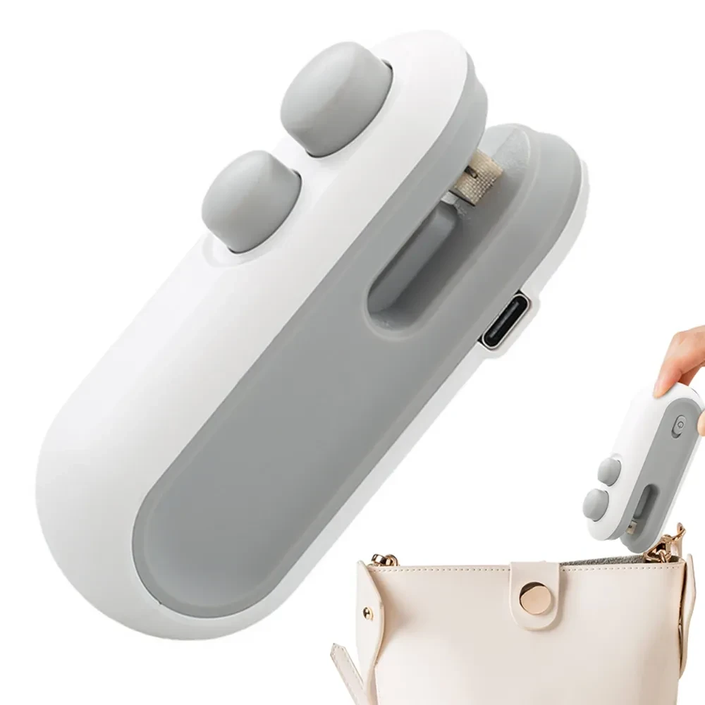 Mini USB Rechargeable Sealing Machine | ছোট পোর্টেবল হিট-সিলিং মেশিন | খাবার তাজা রাখার সহজ সমাধান (2-in-1 Cutter)