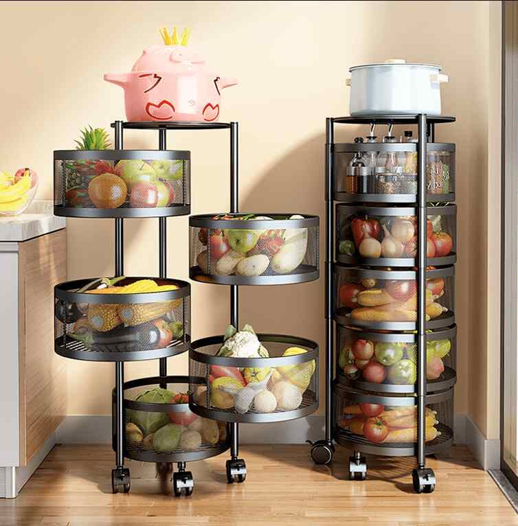 5 layer 360 Degree Rotating Vegetable Kitchen Rack (Round)