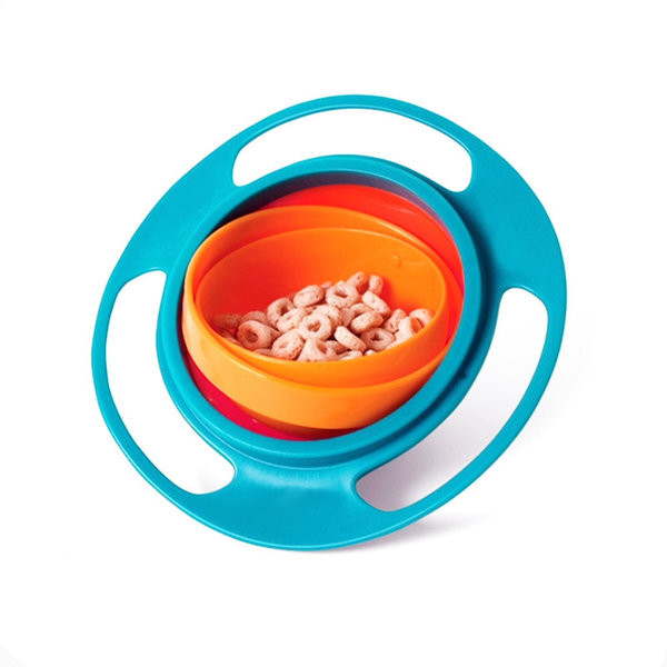 Gyro Bowl UFO Bowl Baby Bowl 360 Degree Rotating Balance Bowl Universal Gyro Bowl Children's Bowl -1pcs