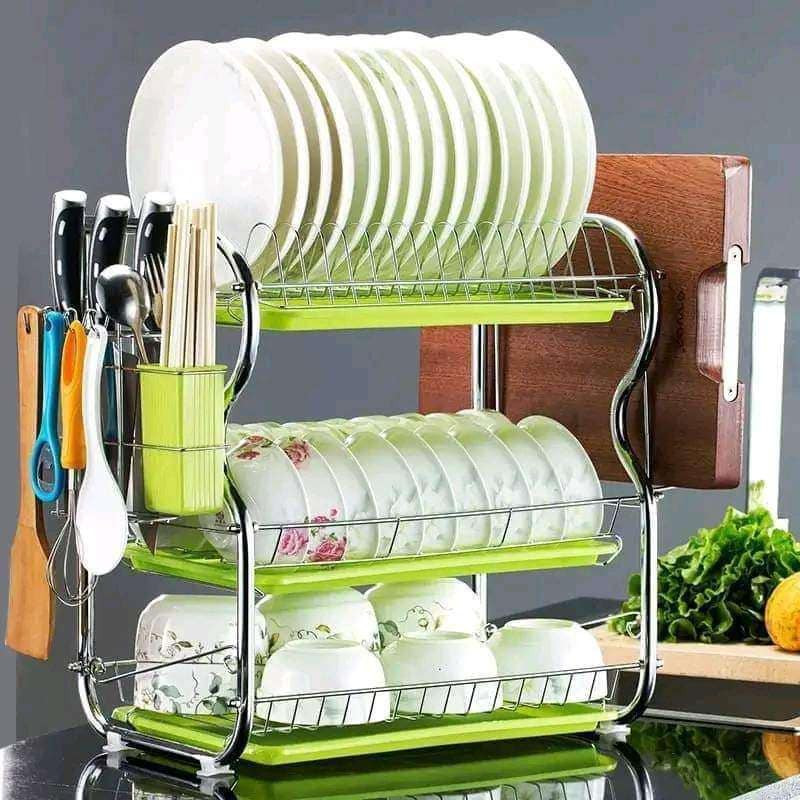 3 Layer Dish Drainer Kitchen Rack