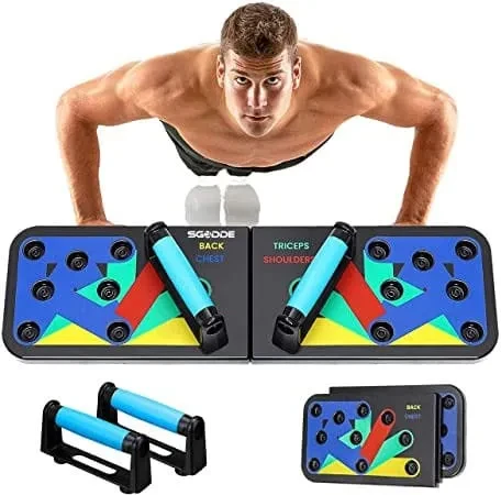 Adjustable Pushup Board: All-in-1 Foldable Home Gym - পাওয়ার প্রেস পুশ আপ: